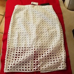 Banana Republic White Eyelet skirt